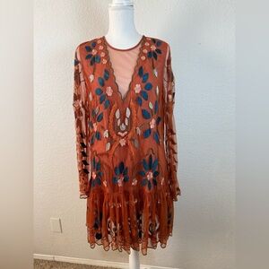 Free People Hearts are Wild Mini Dress Size Medium